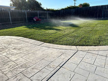 stamped concrete, sod, and sprinkler system Santee