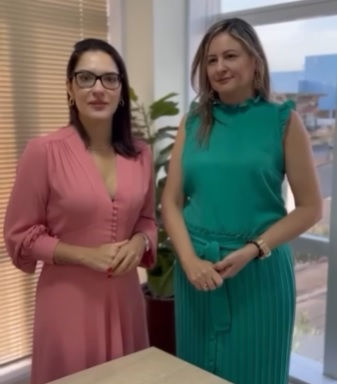 Deputada Janaina Riva visitou a interventora Danielle Carmona, na Secretaria de Saúde de Cuiabá.