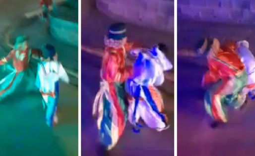 Veja o video: Patati e Patatá trocam socos durante passeio da Carreta da Alegria