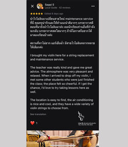 Violin shop and classes Bangkok