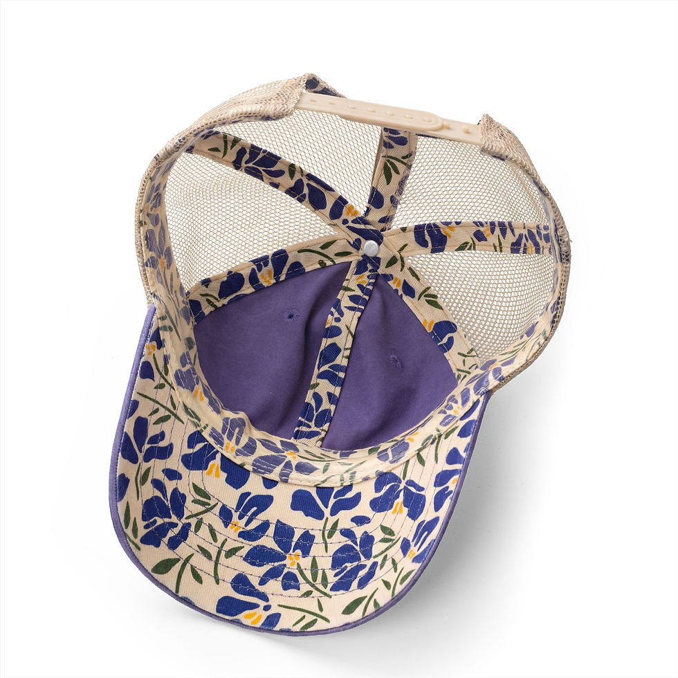 Thumbnail: Embroidered "My favorite people call me Nana" Women's Washed Mesh-Back Cap