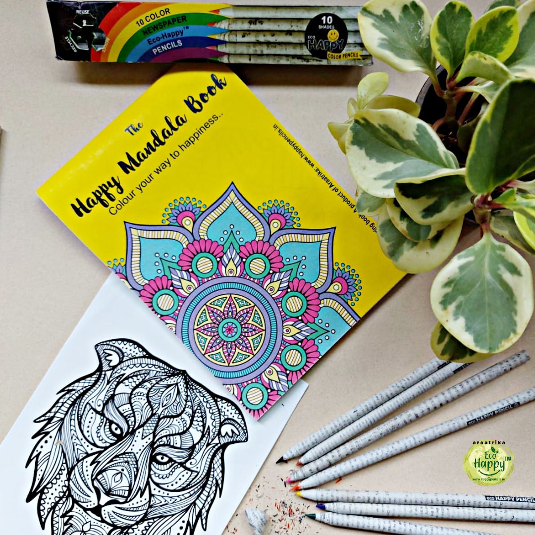 Advanced Mandala Book + One box of Colour Pencils