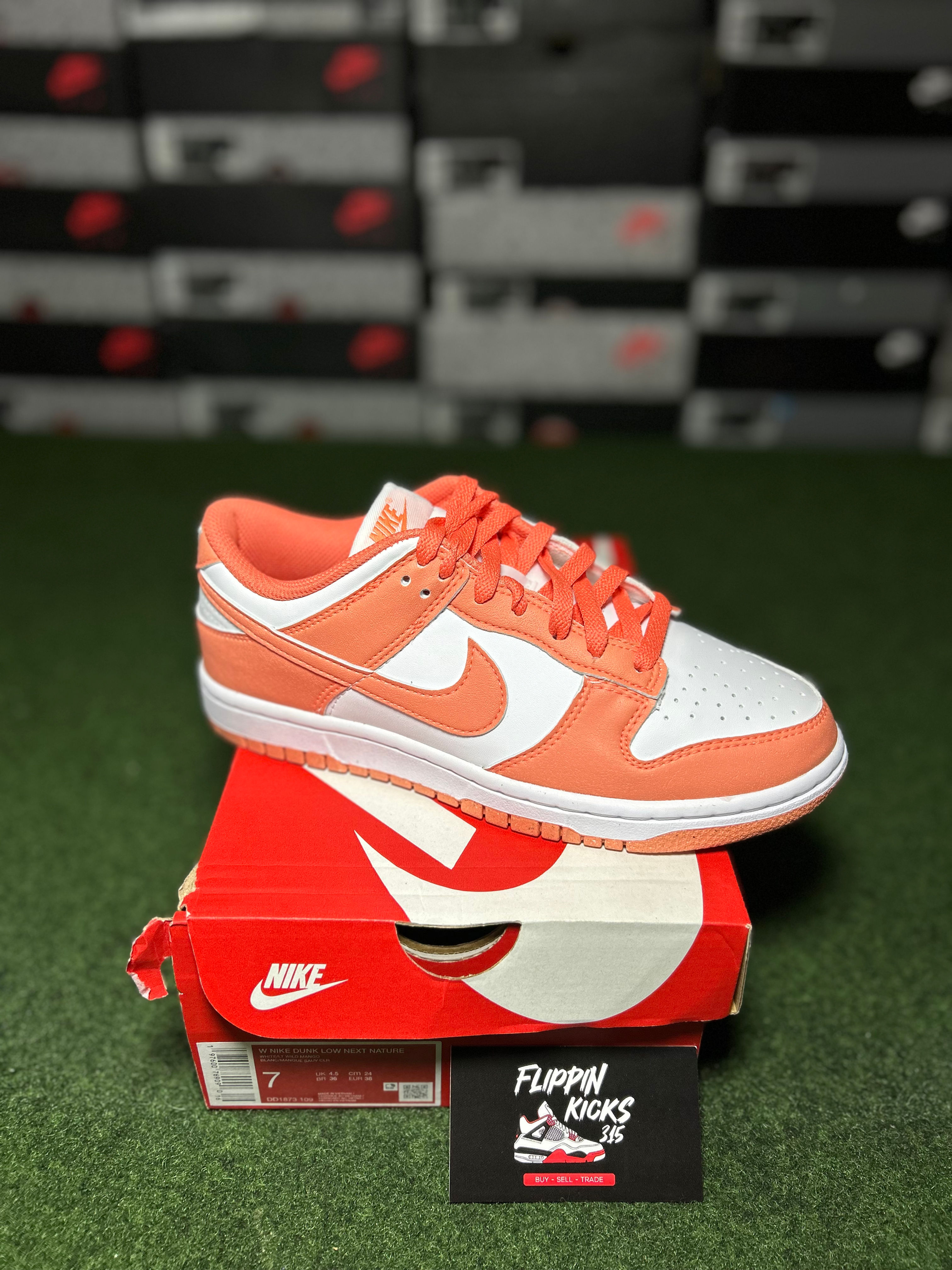 Nike Dunk Low “ Light Wild Mango “ (SIZE 5.5Y / 7W) NEW 