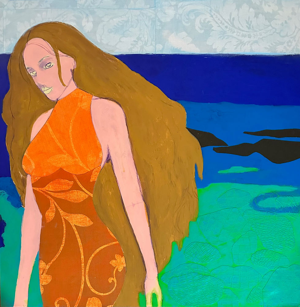 Far Far Away Portrait of a woman in orange