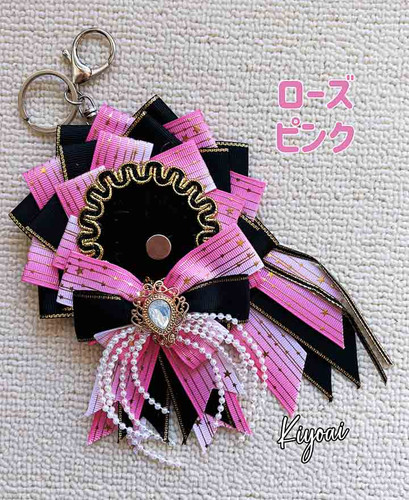 痛ロゼット】箔押しリボンvol.3｜高級感あふれるブラックリボン