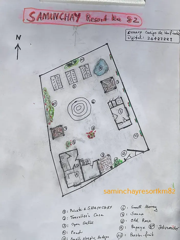 Boceto de planificación del complejo turístico SAMINCHAY km82.webp