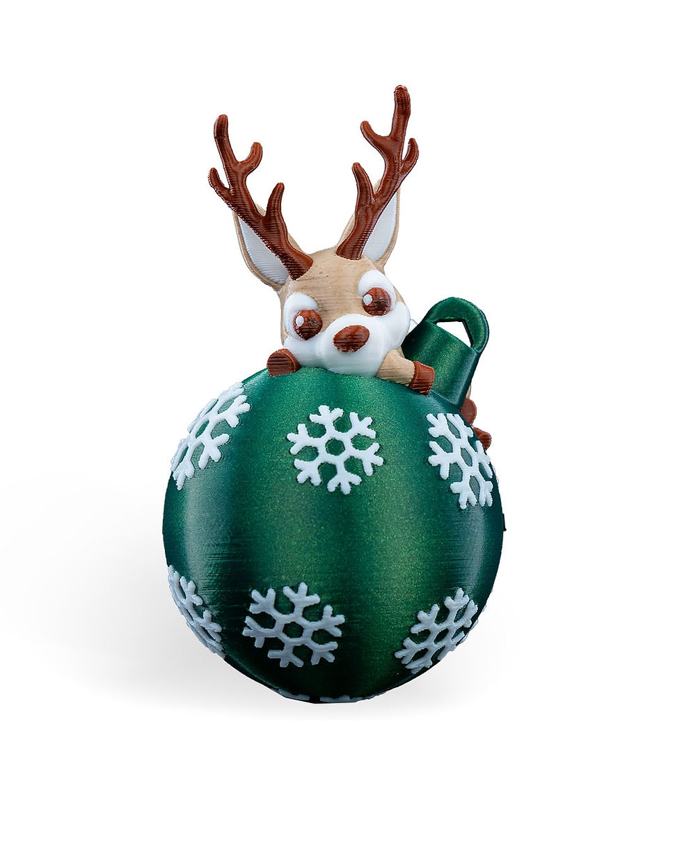 Thumbnail: Lying Reindeer Christmas Ornament