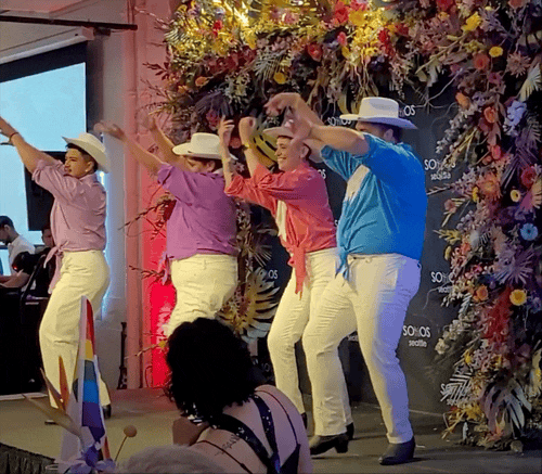 GIF of Danza Monarcas dancing at an event