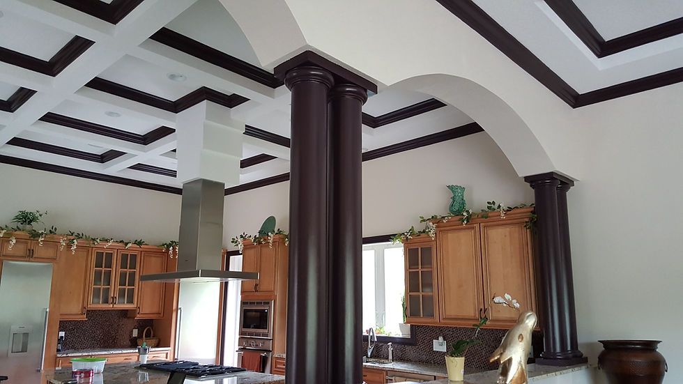 Thumbnail: 4 1/4" Curved Crown Molding with Installation