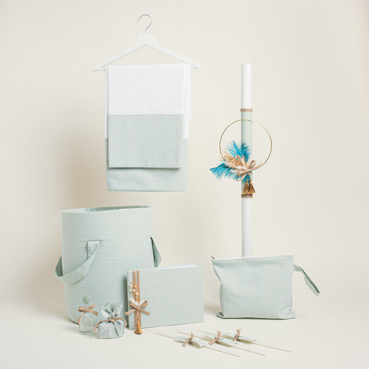 ΣΕΤ ΒΑΠΤΙΣΗΣ ΣΤΕΦΑΝΙ ΧΡΥΣΟ ΜΕ ΑΠΟΞΗΡΑΜΕΝΑ BEAUTY HOME