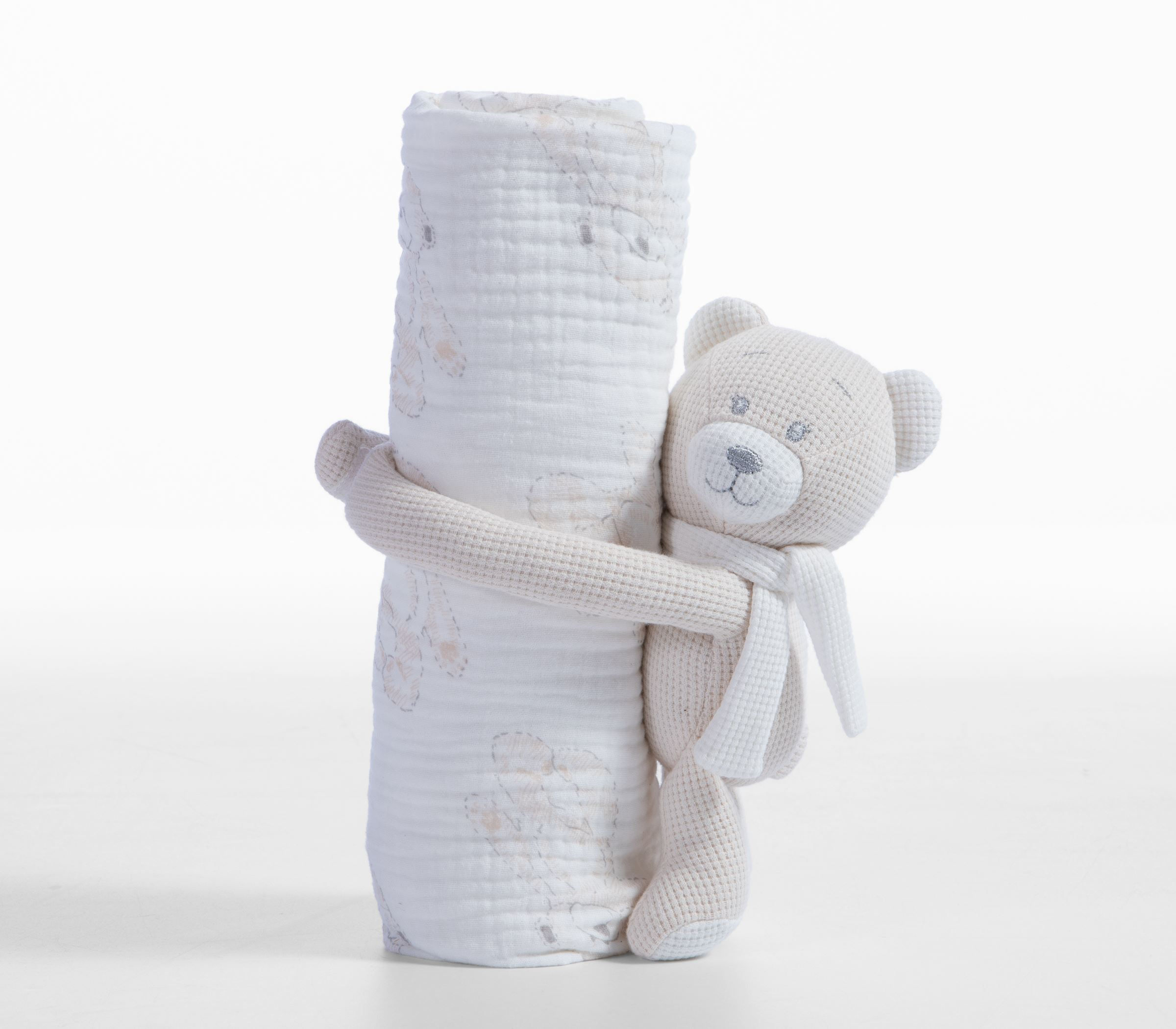 ΚΟΥΒΕΡΤΑΚΙ ΜΕ ΑΡΚΟΥΔΑΚΙ TEDDY 75X100 BEIGE NEF-NEF
