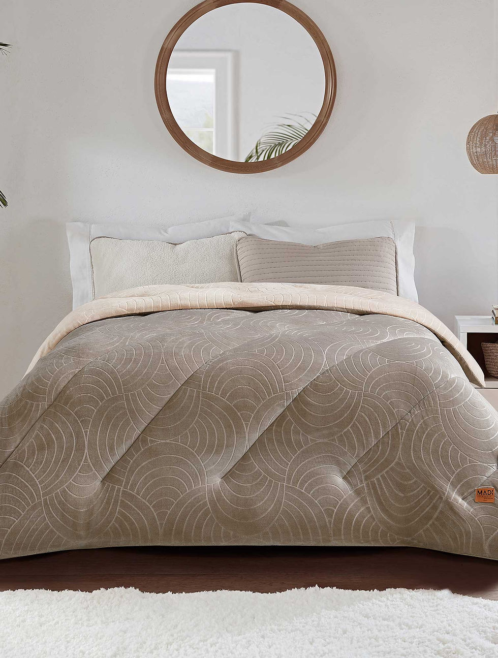 Κουβερτοπάπλωμα NOCTURE CREAM 220x240MADI