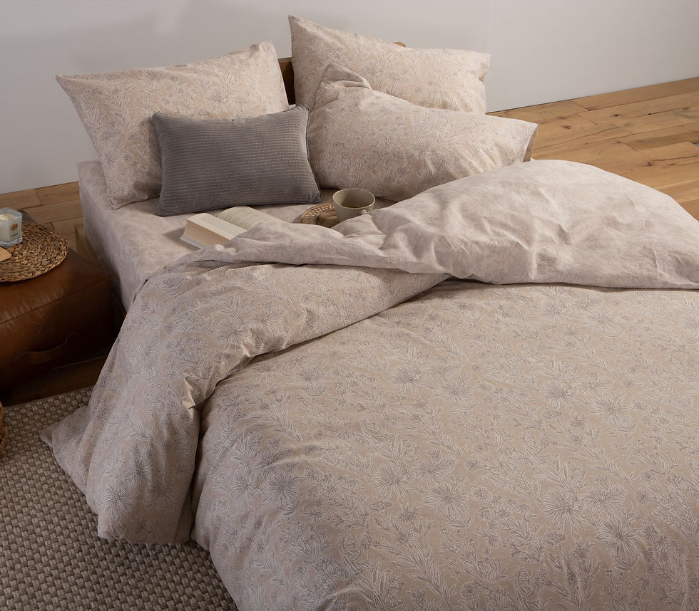 ΣΕΤ ΣΕΝΤΟΝΙΑ ΒΑΜΒΑΚΕΡΑ ΥΠΕΡΔΙΠΛΑ LUCIL 240Χ270 BEIGE NEF-NEF