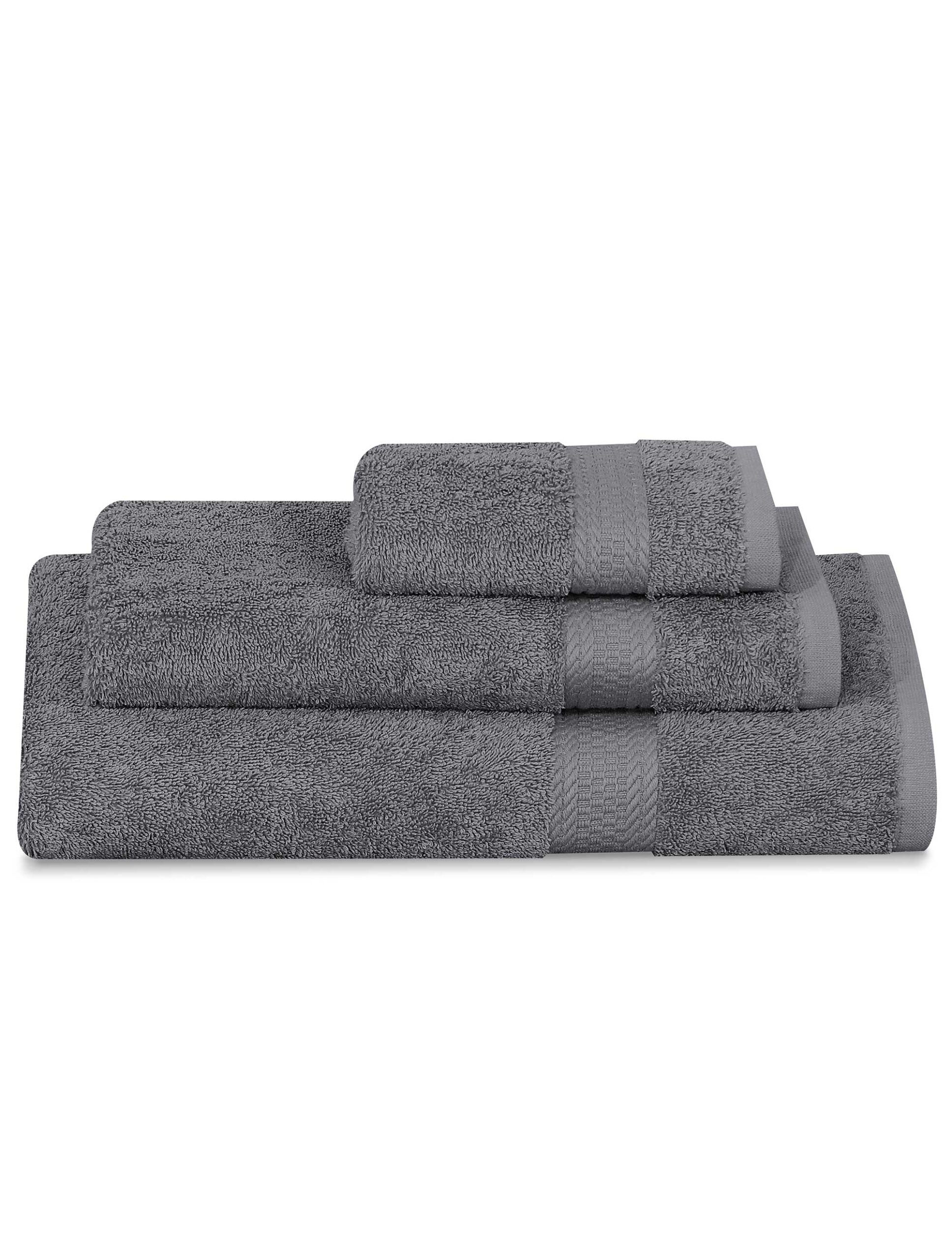 Σετ πετσέτες 3 τεμαχίων (30 x 50 + 50 x 90 + 80 x 150 εκ.) UTOPIA ANTHRACITE MAD
