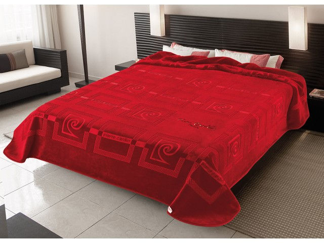 ΚΟΥΒΕΡΤΑ ΒΕΛΟΥΤΕ ΥΠΕΡΔΙΠΛΗ PIERRE CARDIN NANCY 657 RED(34) ADAM