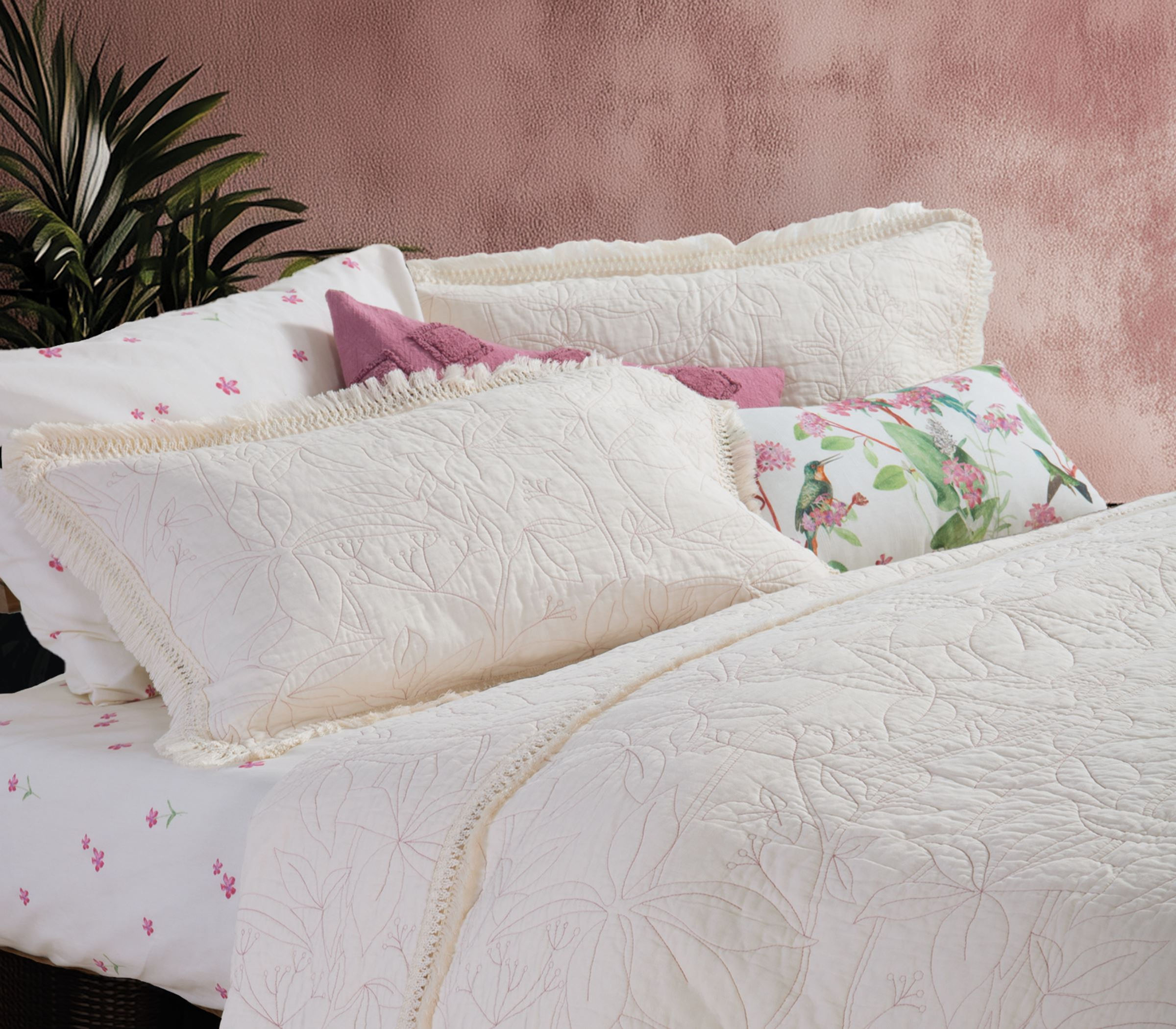 ΚΟΥΒΕΡΛΙ ΥΠΕΡΔΙΠΛΟ JAMAL 230X240 ECRU NEF-NEF