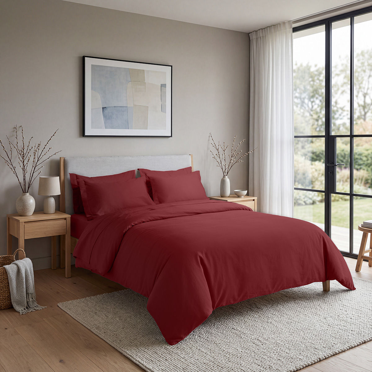 Σετ σεντόνια υπέρδιπλα Secret Αrt 10300 240×270 Μπορντό BEAUTY HOME