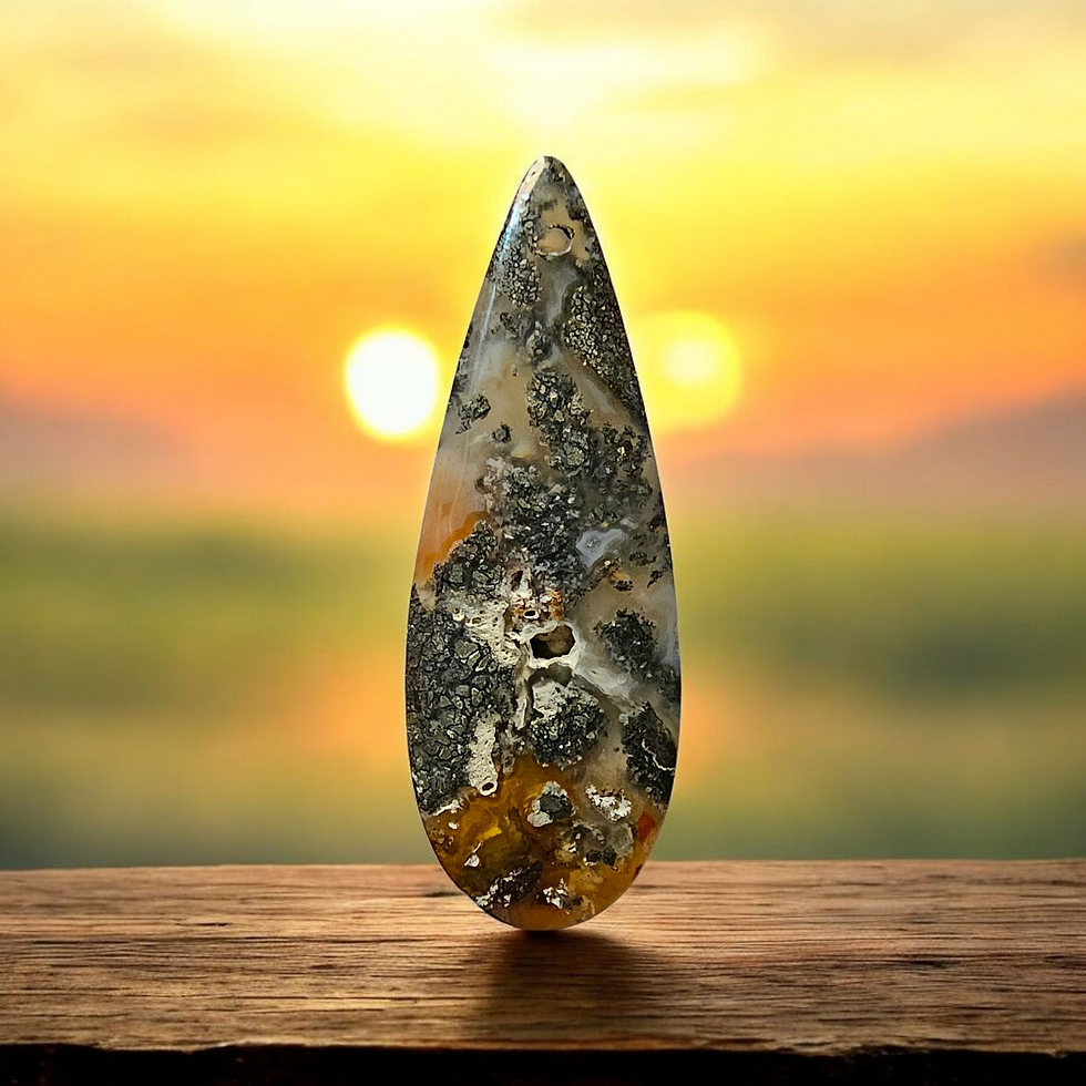 Agat Dentrytowy z inkluzjami