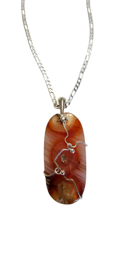 Agat Meksykański i Srebro 925