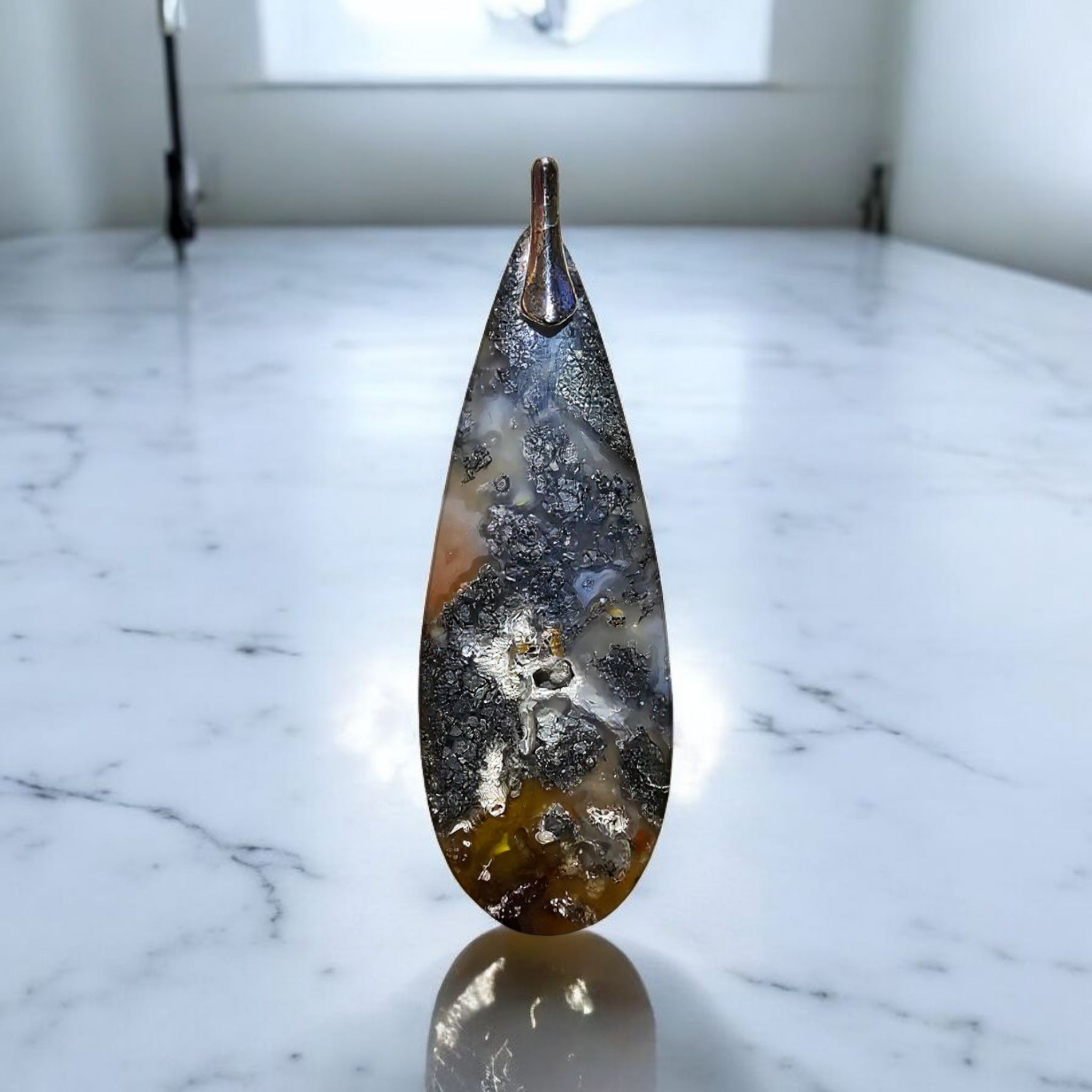 Agat " Mleczna Droga" i Srebro 925