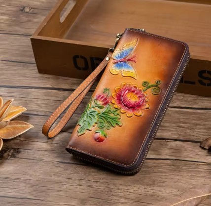 Portfel Skórzany Ryflowany