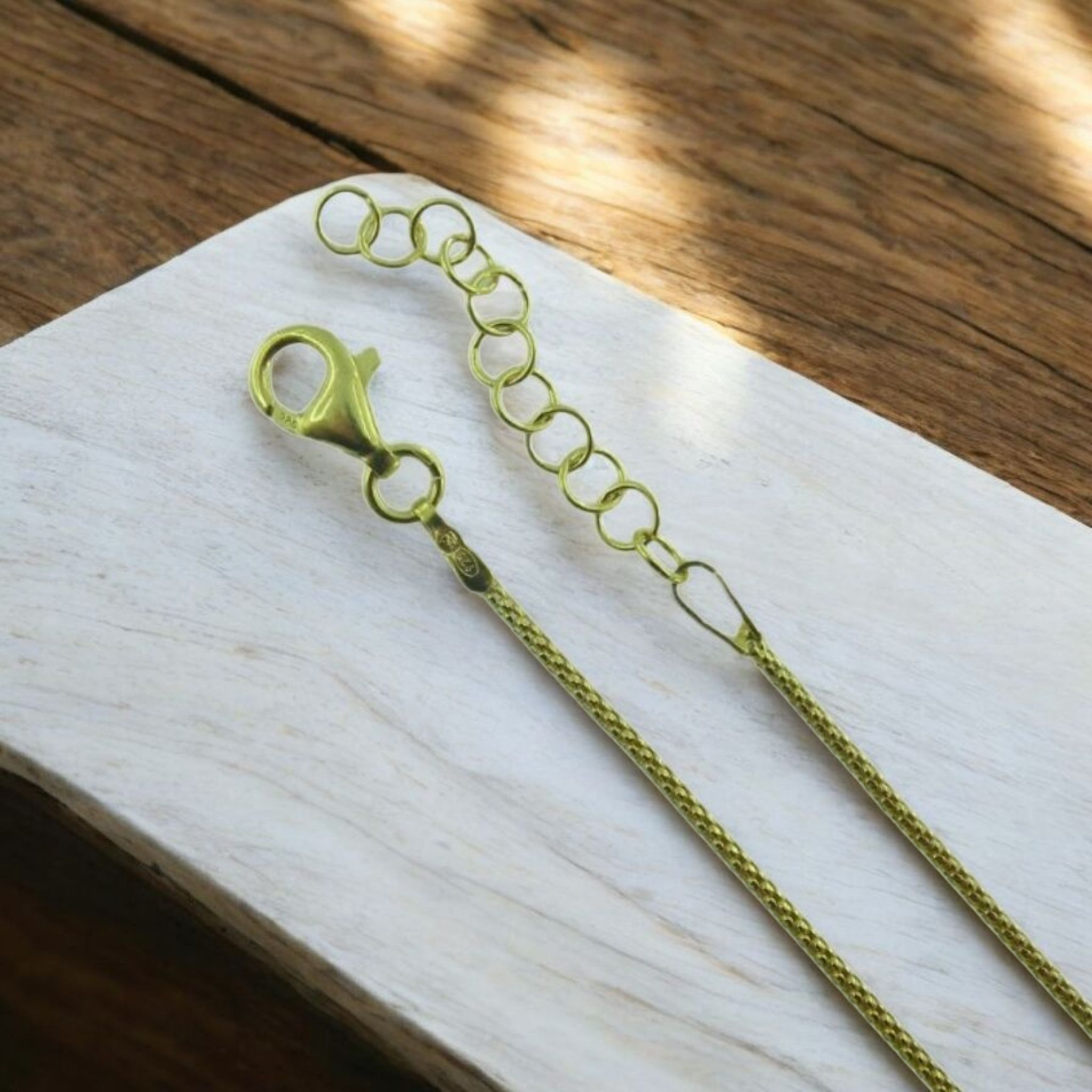 Łańcuszek Naszyjnik Srebro 925 Pozłacane 14 .Karat Złotem Dł45cm./fr 1,2mm 