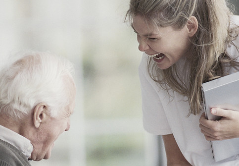 Older man with nurse