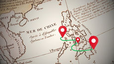 Carte vintage de l'archipel des Philippines pour planifier un itinéraire de voyage en 2026