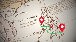 Carte vintage de l'archipel des Philippines pour planifier un itinéraire de voyage en 2026