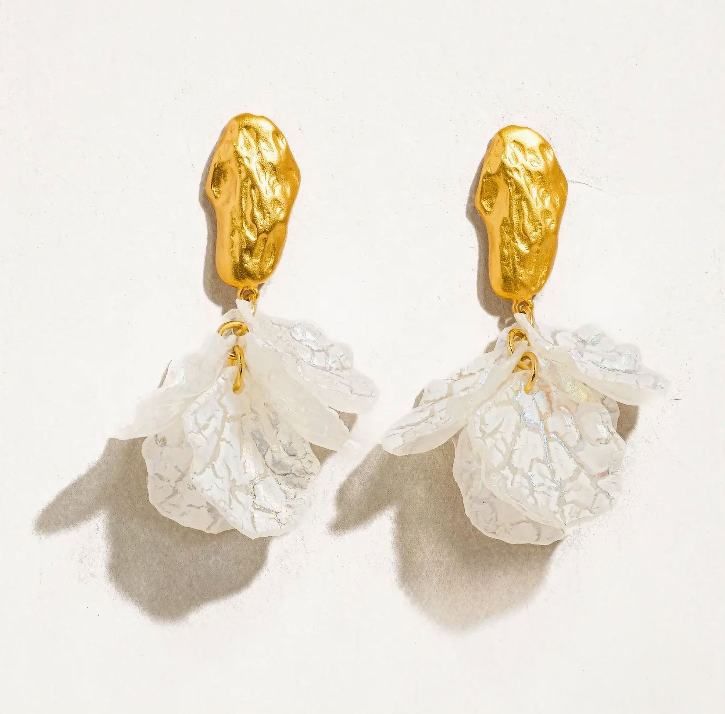 Ava 18K Gold Boho Floral Dangle Earring