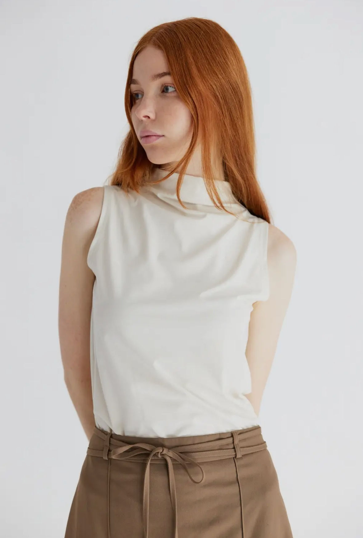 Tinsley Mock Neck Sleeveless Top