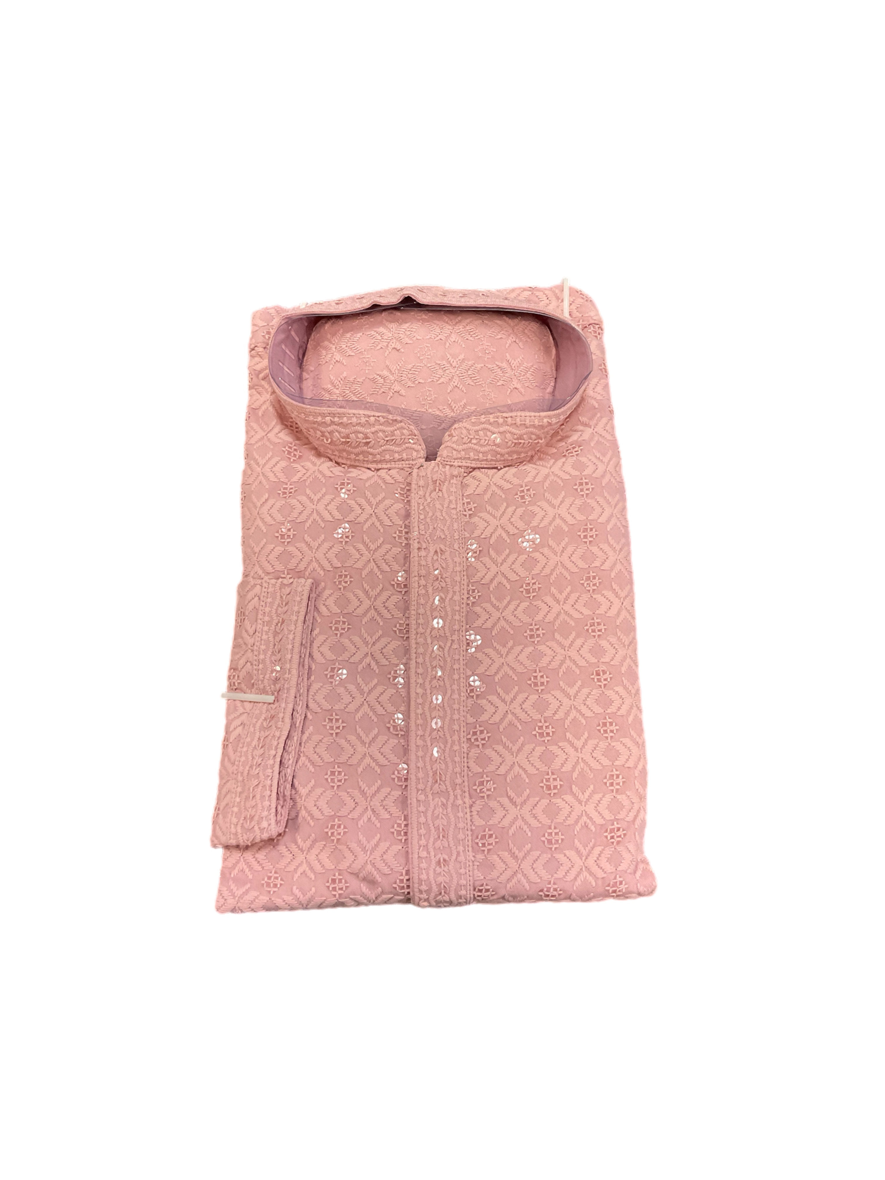 Cotton Lucknowi Men Kurta Pajama Set