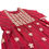 Thumbnail: Embroidered Red Khadi Cotton Abaya Kurti For Kids
