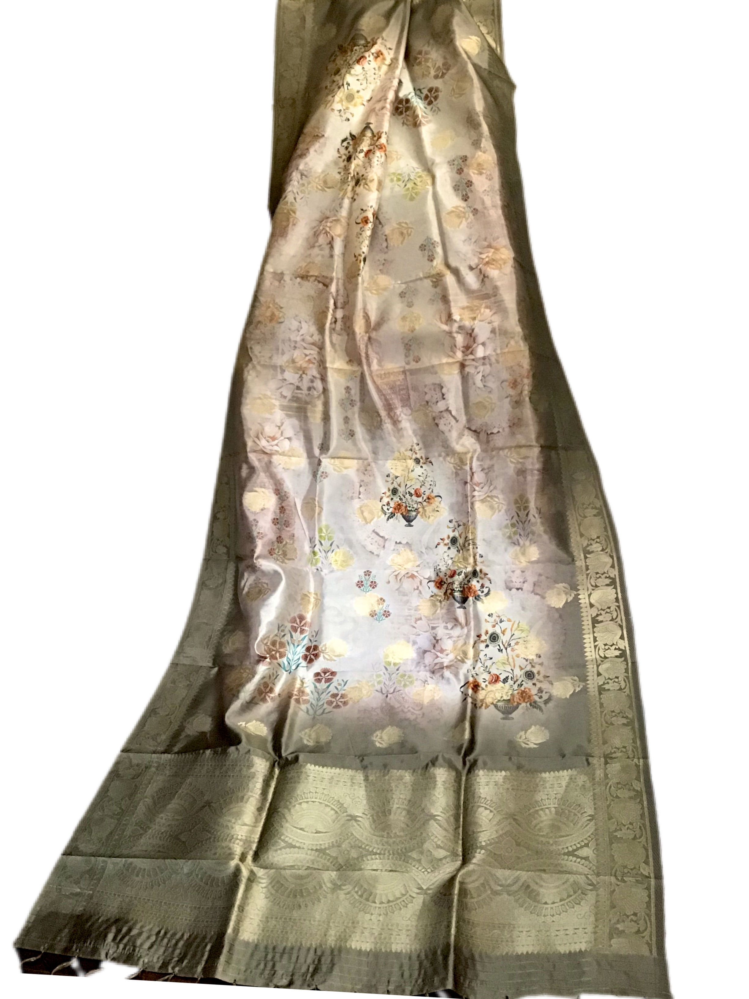 Digital Floral Silk Printed Dupatta