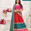 Thumbnail: Esthetic Pink Silk Choli with Multicolor Lehanga
