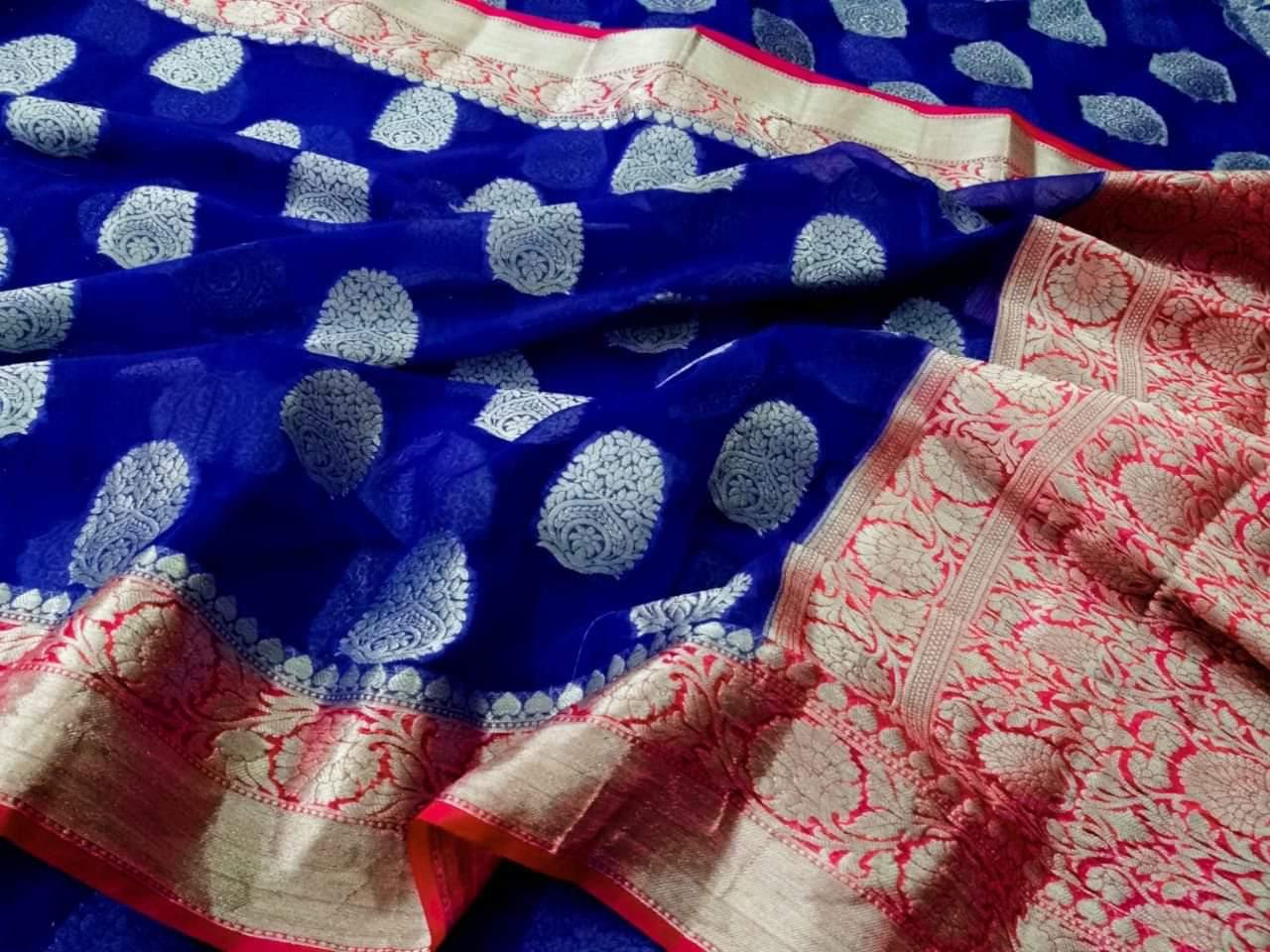 Banarsi handloom semi georgette silk saree