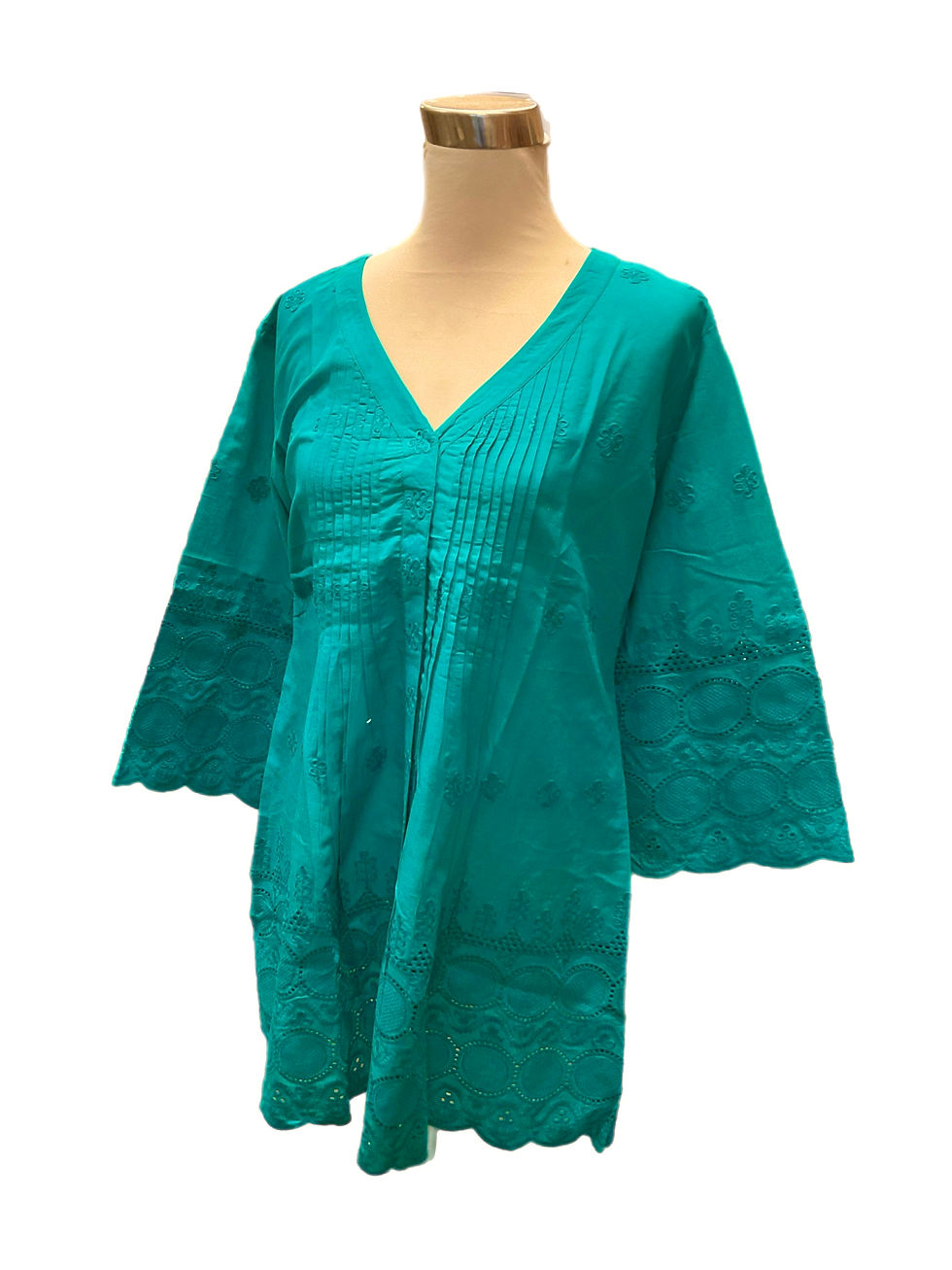 Thumbnail: Beautiful Tulip Twirl Cutwork Tunic or Kurta