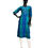 Thumbnail: Plus Size Printed Embroidered Cotton Kurti in Blue