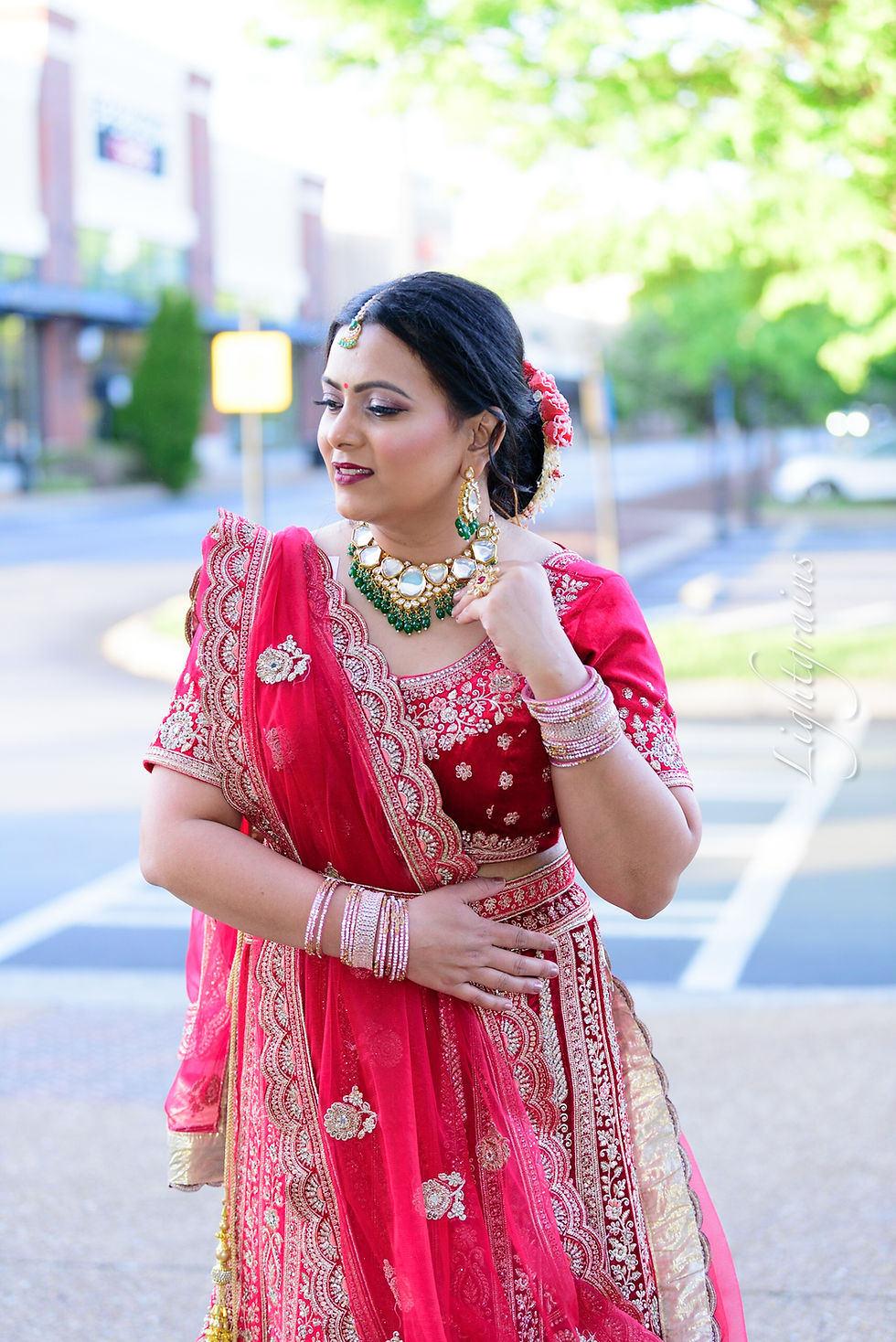Thumbnail: Exquisite Red Valvet Bridal Lehanga Choli