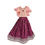 Thumbnail: Gorgeous Peach- Burgundy Chiffon Silk Girls Lehanga Choli