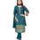 Thumbnail: Blue Bandhani Printed Silk Pant Suit Set for Women