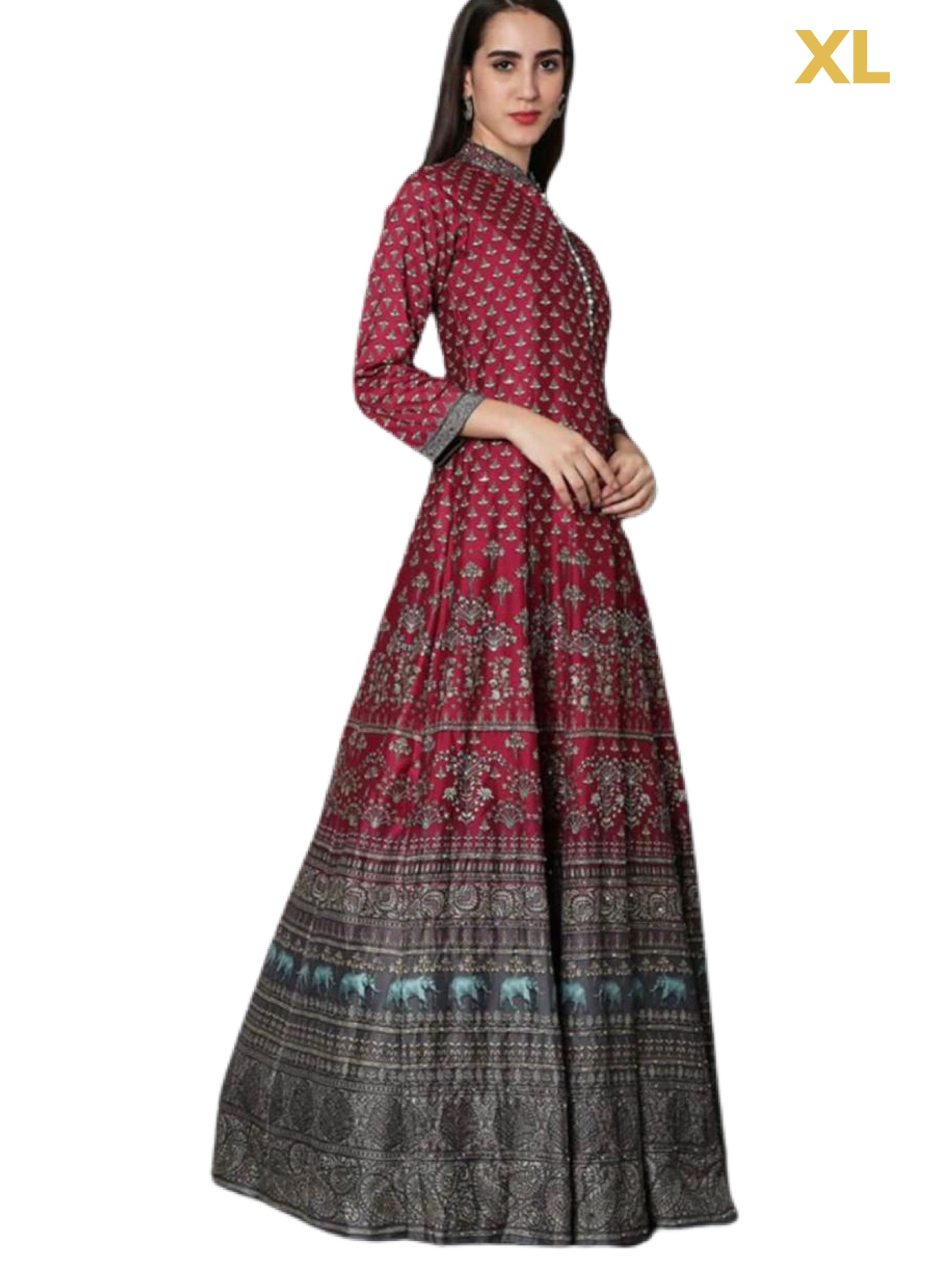 Esthetic Printed Silk Salwar Suit