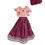 Thumbnail: Gorgeous Peach- Burgundy Chiffon Silk Girls Lehanga Choli