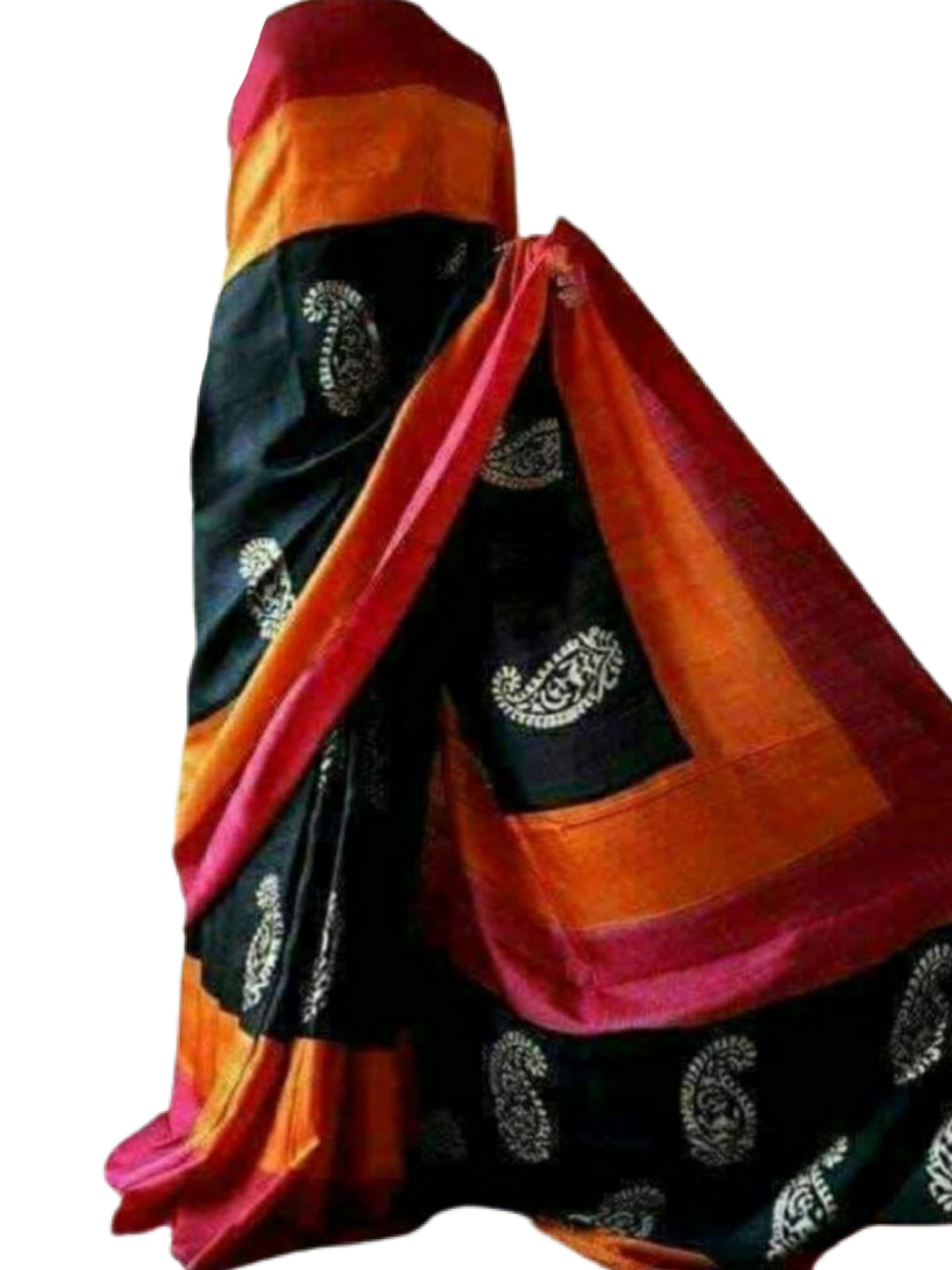 Pretty Black Handloom Silk Saree