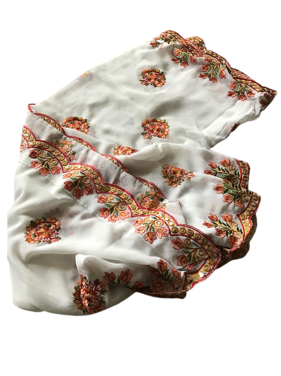 Thumbnail: Party Wear Embroidered Georgette Dupatta