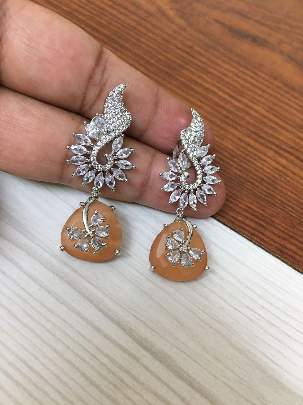 Thumbnail: Pretty CZ Stones Earring