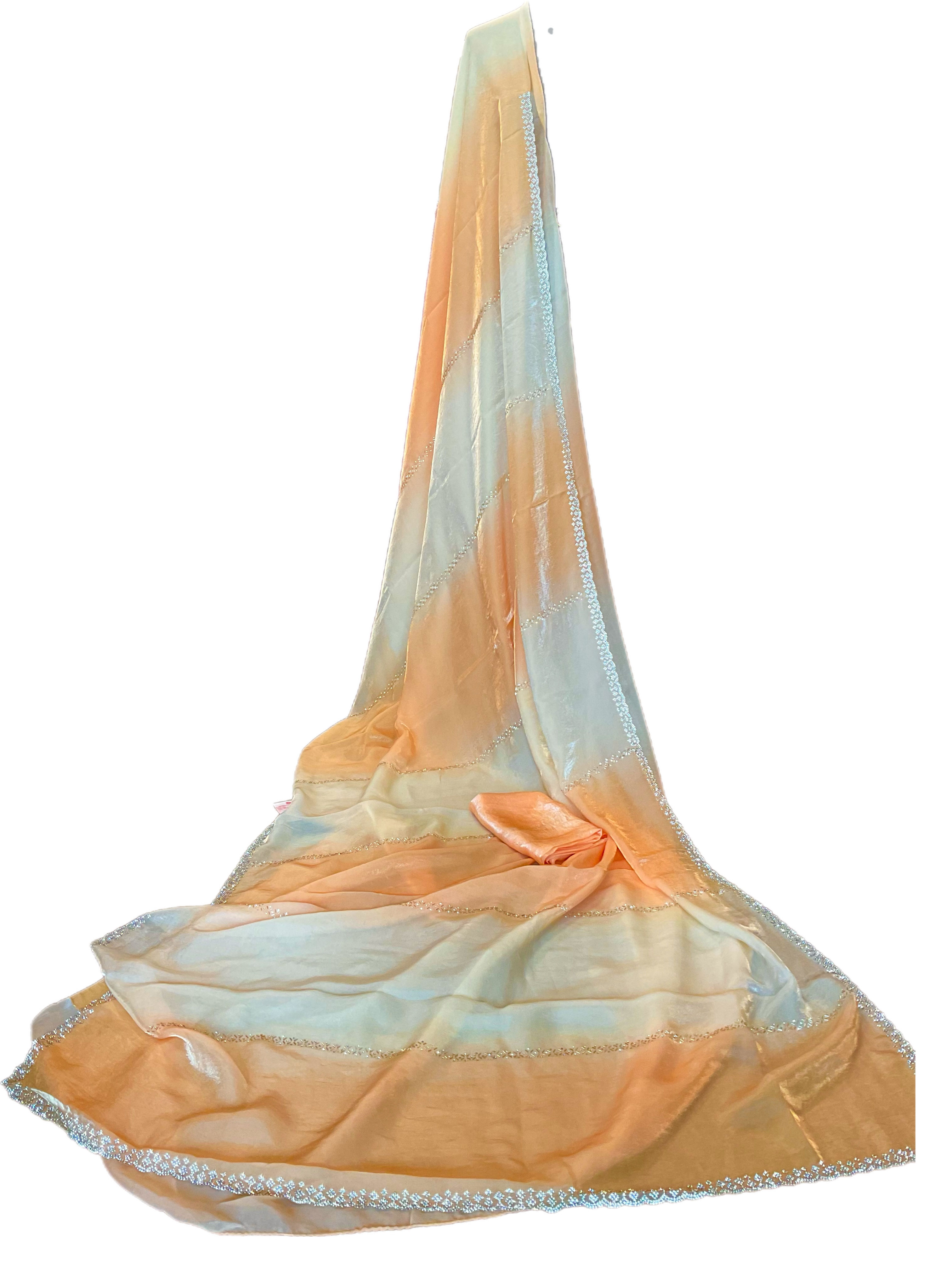 Stunning Tissue Silk Sarees With Stones Work