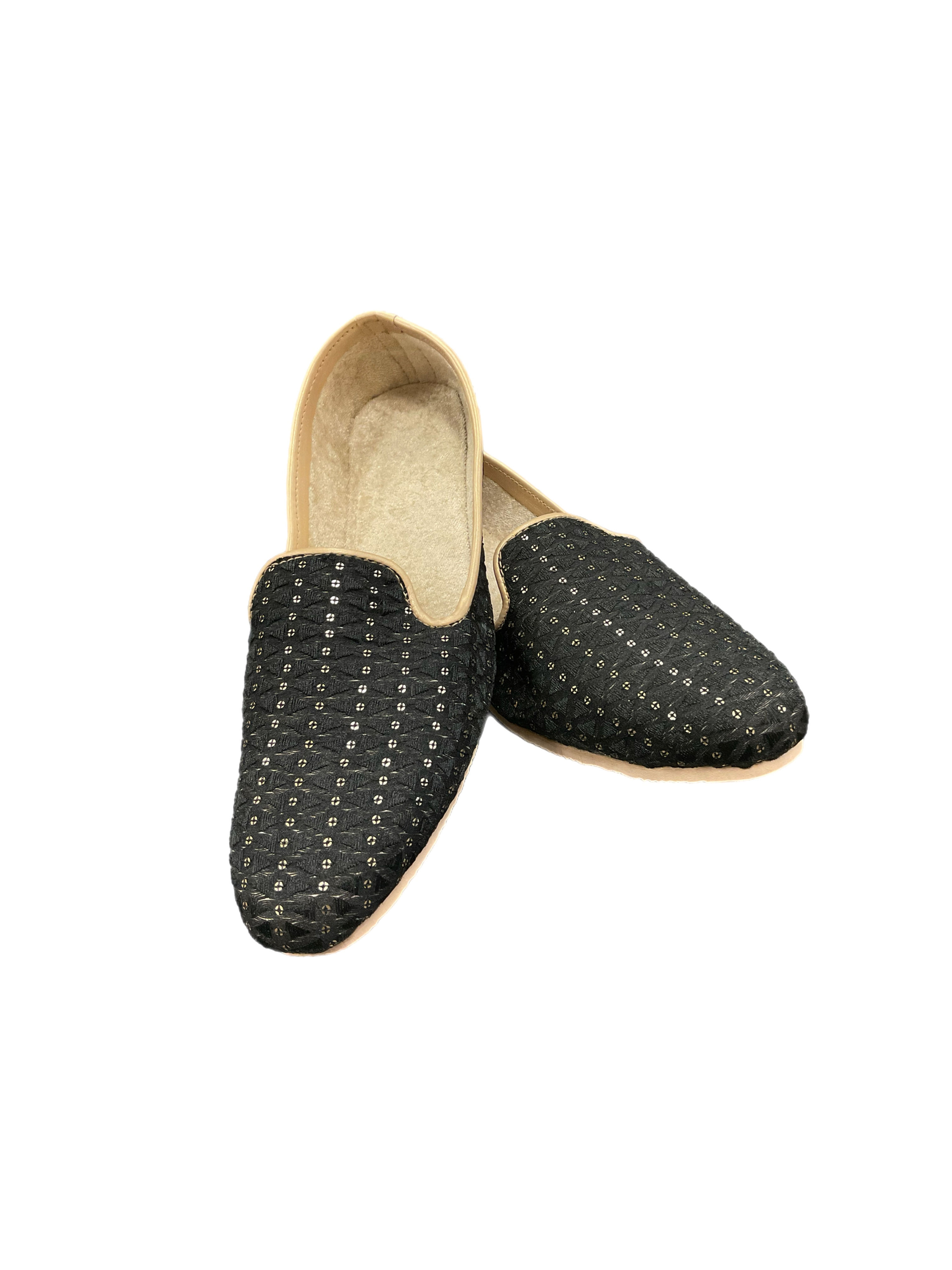 Black Handmade Embroidered Jutti or loafers or Mojari or Shoes