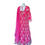 Thumbnail: Partywear Pink Embroidered Floral Printed Abaya Style Suit