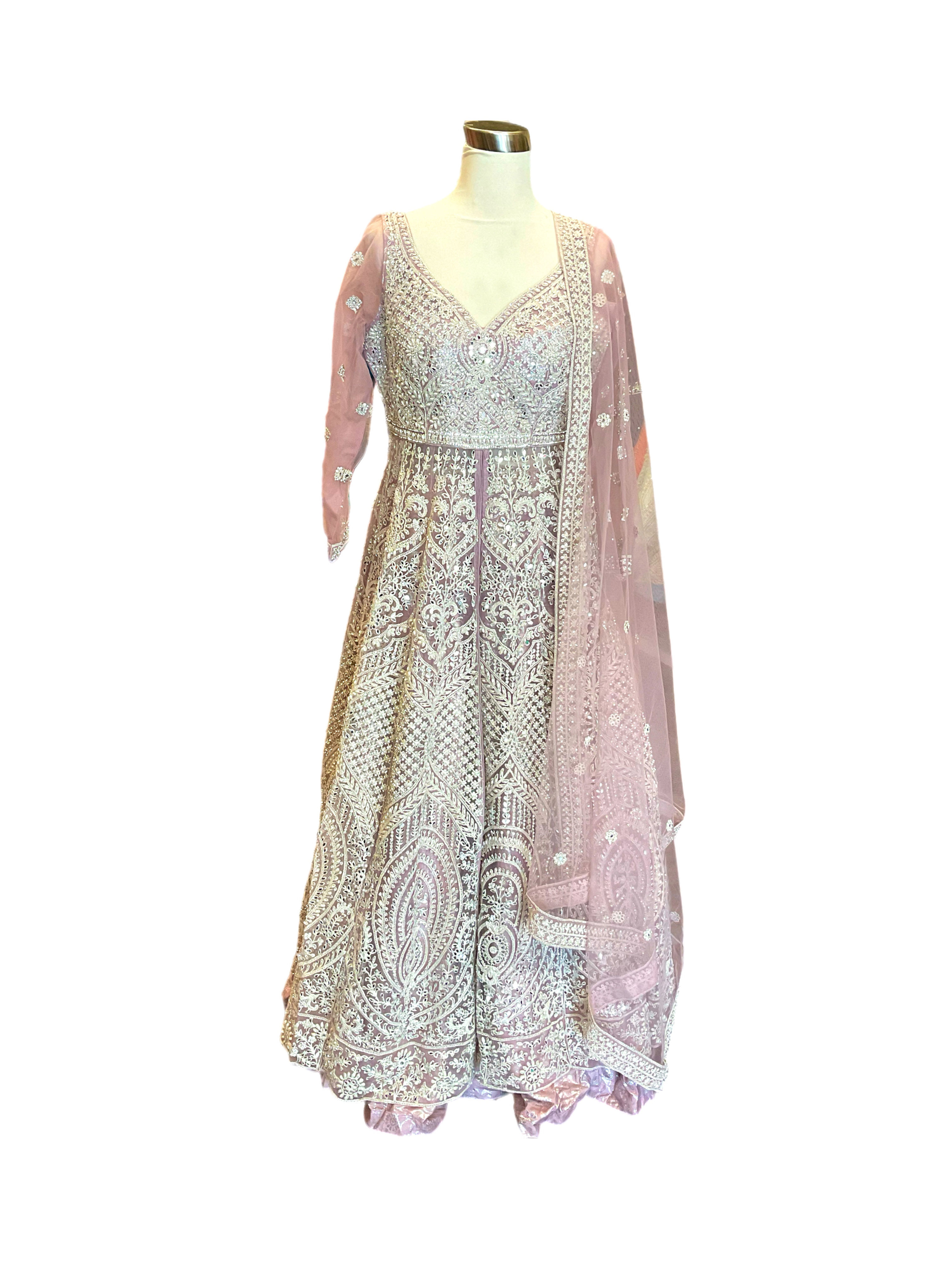 Glorious Lilac Color Embroidered Wedding Lehanga Choli